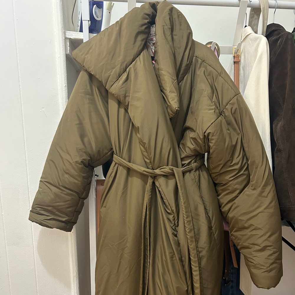 Norma Kamali High Collar Sleeping Bag coat